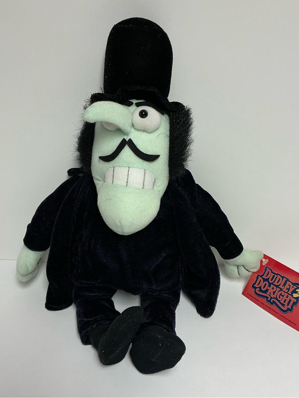 Snidely Whiplash Dudley Do-Right Villain Universal Studios Plush with Tag